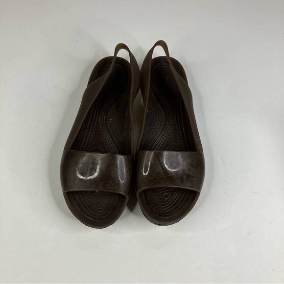 Crocs Slingback Peep Toe Shoes Size 9 - Picture 1 of 6